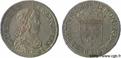 LOUIS XIV  THE SUN KING  Quart d écu à la mèche courte 1645 Paris, Monnaie du Louvre