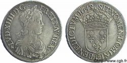 LOUIS XIV &nbsp;THE SUN KING&nbsp; Écu à la mèche longue 1648 Angers VF/XF