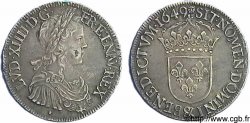 LOUIS XIV  THE SUN KING  Écu à la mèche longue 1649 Aix-en-Provence