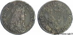 LOUIS XIV LE GRAND OU LE ROI SOLEIL Douzième d&nbsp;écu au buste juvénile 1672 Aix-en-Provence