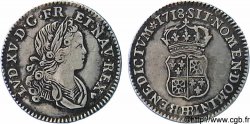 LOUIS XV DIT LE BIEN AIMÉ Dixième d&nbsp;écu de Navarre 1718 Strasbourg