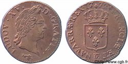 LOUIS XV DIT LE BIEN AIMÉ Sol dit &nbsp;à la vieille tête&nbsp; 1772 Besançon