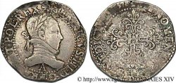 HENRY III Franc au col plat 1578 Paris BB/q.BB
