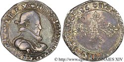 HENRI III Demi-franc au col plat 1586 Troyes