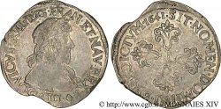 LOUIS XIII LE JUSTE Demi-franc, 13e type 1641 Aix-en-Provence