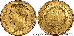 40 francs or Napoléon tête laurée, République française 1808 La Rochelle F.540/3