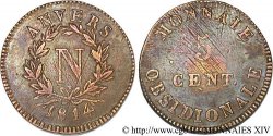 5 cent. Anvers à l’N, frappe de l’atelier de Wolschot 1814 Anvers F.115B/2