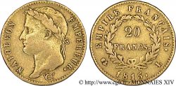 20 francs or Napoléon tête laurée, Empire français 1815 Bayonne F.516A/2