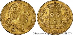 20 francs or Louis XVIII, tête nue 1817 Bayonne F.519/7 TB 