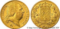 20 francs or Louis XVIII, tête nue 1820 Paris F.519/19 XF 