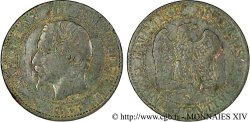 5 centimes Napoléon III, tête nue 1855 Bordeaux F.116/25