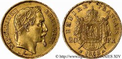 20 francs or Napoléon III, tête laurée 1868 Strasbourg F.532/19