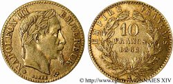10 francs or Napoléon III, tête laurée 1862 Paris F.507A/1 TTB 