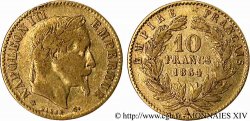 10 francs or Napoléon III, tête laurée 1864 Paris F.507A/6