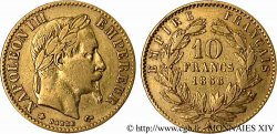 10 francs or Napoléon III, tête laurée 1866 Paris F.507A/12 S 