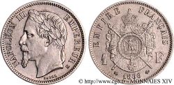 1 franc Napoléon III, tête laurée 1866 Bordeaux F.215/5