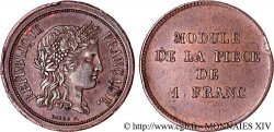 Essai au module de 1 franc par Barre n.d.  VG.3767 