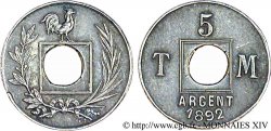 Essai de 5 centimes par T. Michelin 1892  VG.4171 