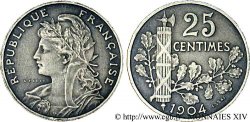 Essai de 25 centimes Patey, 2e type à 22 pans, avec le mot ESSAI 1904 Paris F./
