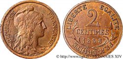 Essai - piéfort de la 2 centimes Dupuis, flan mat 1898  F.110/2P