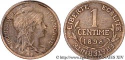 1 centime Daniel-Dupuis, flan mat 1898  F.105/2 AU 