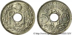 5 centimes Lindauer, Maillechort, avec étoile 1938  F.123/1