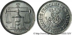 TROISIÈME RÉPUBLIQUE Jeton essai de monnayage de Poissy, aluminium n.d.
