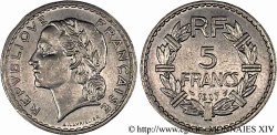 5 francs Lavrillier, en nickel 1937 Paris F.336/6