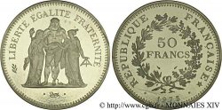 Essai - piéfort argent de 50 francs Hercule 1975 Paris F.427/3P