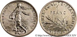 Piéfort argent de 1 franc Semeuse, nickel 1976 Pessac F.226/21P