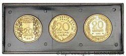 Boîte de 3 essais de 20 centimes 1961, Dieudonné, Lagriffoul et Robert 1961  