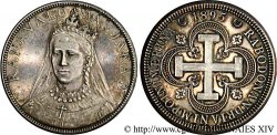 MADAGASCAR (AFRIQUE - ROYAUME DE ) Médaille de module de 5 francs à la croix 1895 Londres