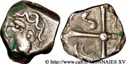 SOTIATES (région de Sos) Drachme  à la tête bouclée du Causé , tête romanisée, flan quadrangulaire TTB+