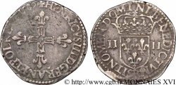 HENRI III Quart d écu, croix de face 1589 Rouen