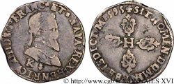HENRI IV LE GRAND Demi-franc, 2e type de Bordeaux 1595 Bordeaux