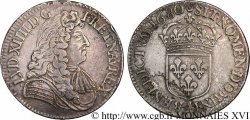 LOUIS XIV LE GRAND OU LE ROI SOLEIL Demi-écu à la cravate dit du  Parlement  1680 Paris TTB