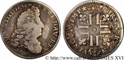LOUIS XIV &nbsp;THE SUN KING&nbsp; Quart d&nbsp;écu aux huit L, 1er type 1691 Reims