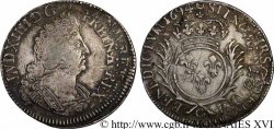 LOUIS XIV LE GRAND OU LE ROI SOLEIL Demi-écu aux palmes 1694 Caen TB+