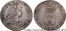 LOUIS XV DIT LE BIEN AIMÉ Tiers d&nbsp;écu de France au portrait du petit Louis 1720 Lyon TTB