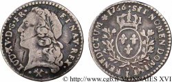 LOUIS XV  THE WELL-BELOVED  Vingtième d écu aux branches d’olivier, tête ceinte d’un bandeau 1766 Bayonne