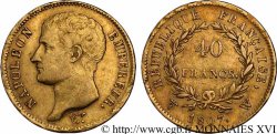 40 francs or Napoléon tête nue, type transitoire 1807 Lille F.539/5