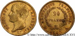 20 francs Napoléon tête nue, type transitoire 1807 Paris F.514/1