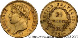 20 francs or Napoléon, tête laurée, Empire français 1810 Paris F.516/8