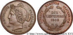 Concours de 10 centimes, piéfort de Rogat, premier concours 1848 Paris VG.3169 var. SUP 