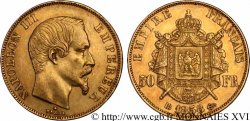 50 francs or Napoléon III, tête nue 1858 Strasbourg F.547/6 TTB 