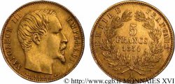 5 francs or Napoléon III tête nue, petit module 1854 Paris F.500A/1 TTB 