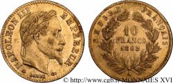 10 francs or Napoléon III, tête laurée 1862 Paris F.507/1