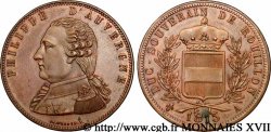 ARDENNES - DUCHÉ DE BOUILLON - PHILIPPE D AUVERGNE Essai apocryphe en bronze du module de 5 francs