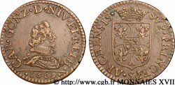 ARDENNES - PRINCIPAUTÉ SOUVERAINE D ARCHES-CHARLEVILLE - CHARLES Ier DE GONZAGUE Liard au buste fin SUP