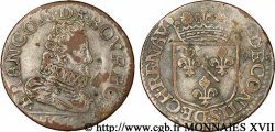 PRINCIPAUTÉ DE CHÂTEAU-REGNAULT - FRANÇOIS DE BOURBON-CONTI Liard argenté, deuxième effigie, buste avec col fraisé TB